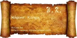Wágner Kinga névjegykártya